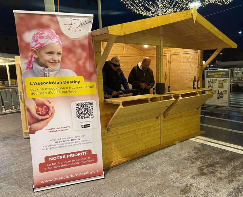 Association Destiny - Stand Raclette Destiny – Noël Destiny Raclette solidaire association don